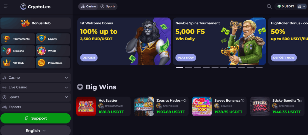 Cryptoleo USDC casino