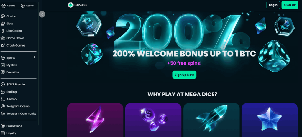 Mega Dice Casino VIP Program