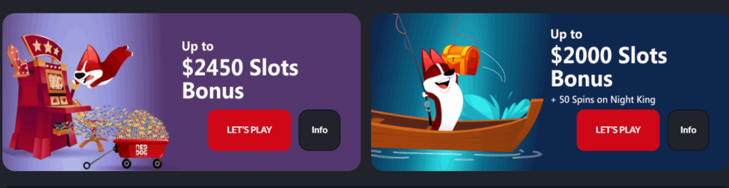 Red Dog Casino welcome bonus