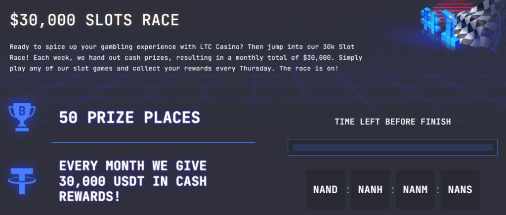 ltc casino slot race