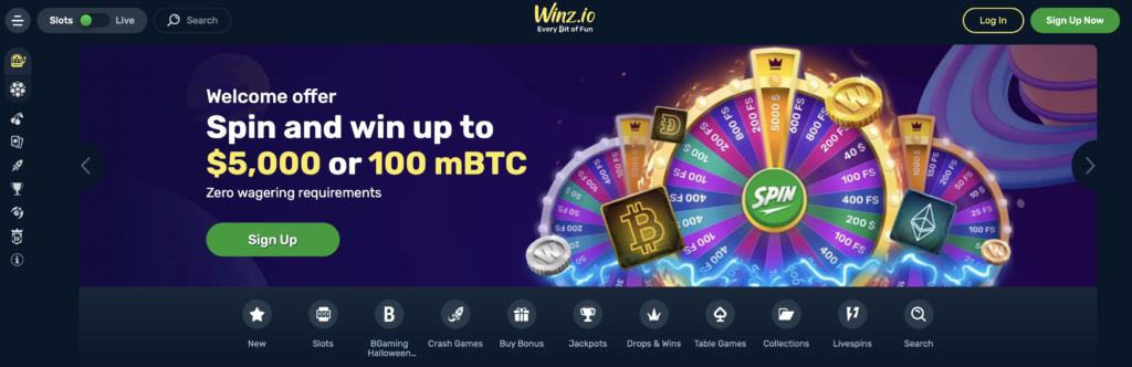 winz crypto casino bonus