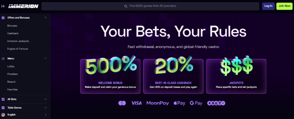 Immerion Crypto Casino