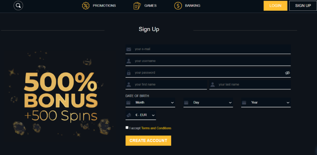 Brango Crypto Casino Account